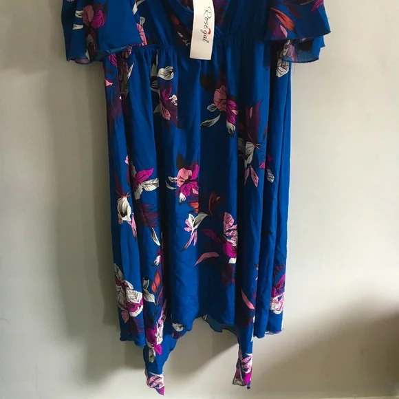SOLD 🚨 NWT Floral Summer Dress Cap Sleeves Size Large - Picture 4 of 5